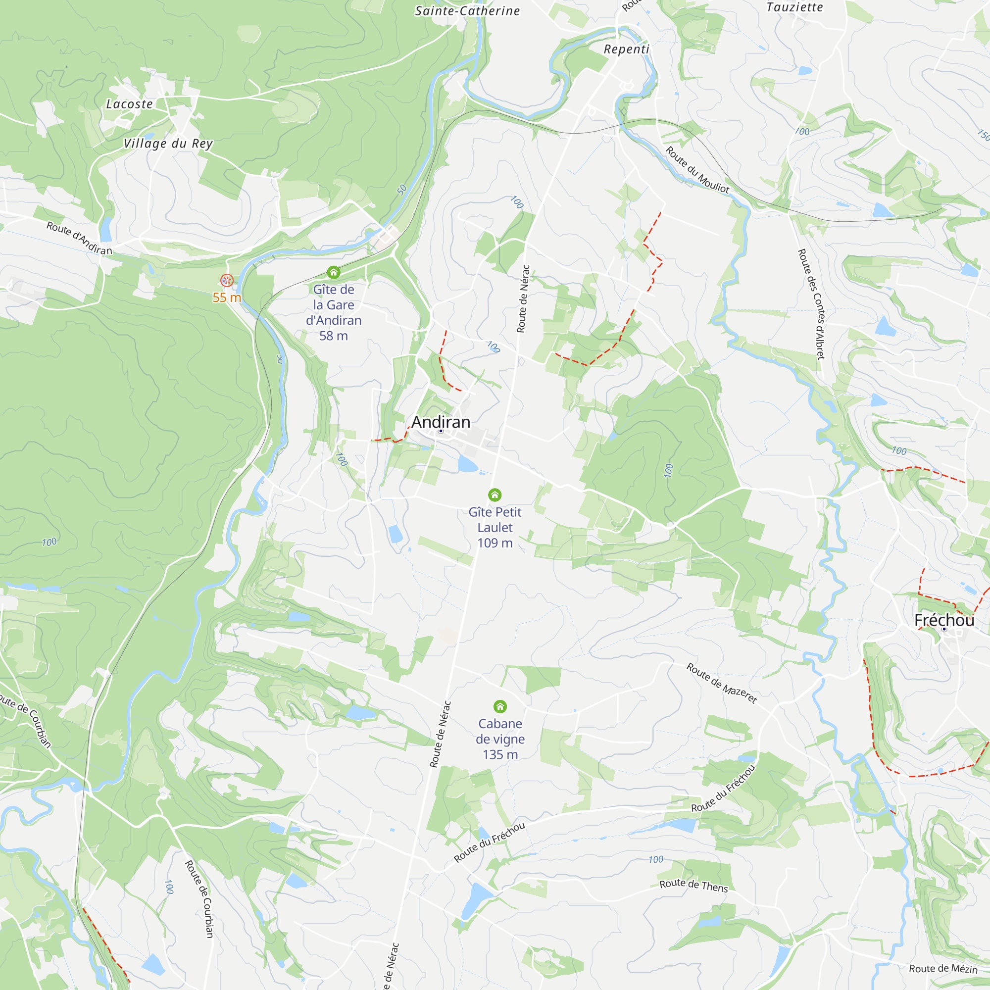 Gîte Petit Laulet map