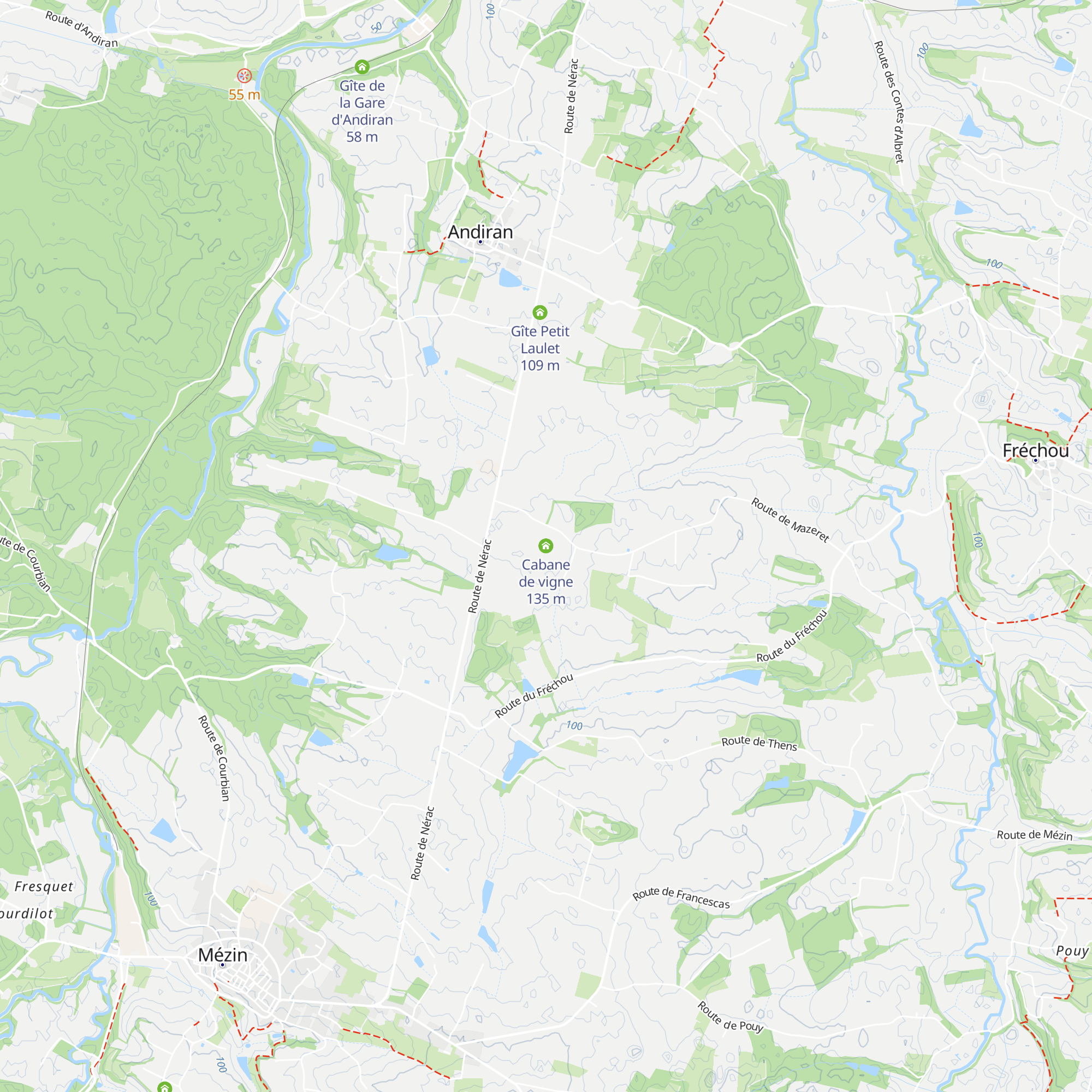Cabane de vigne map