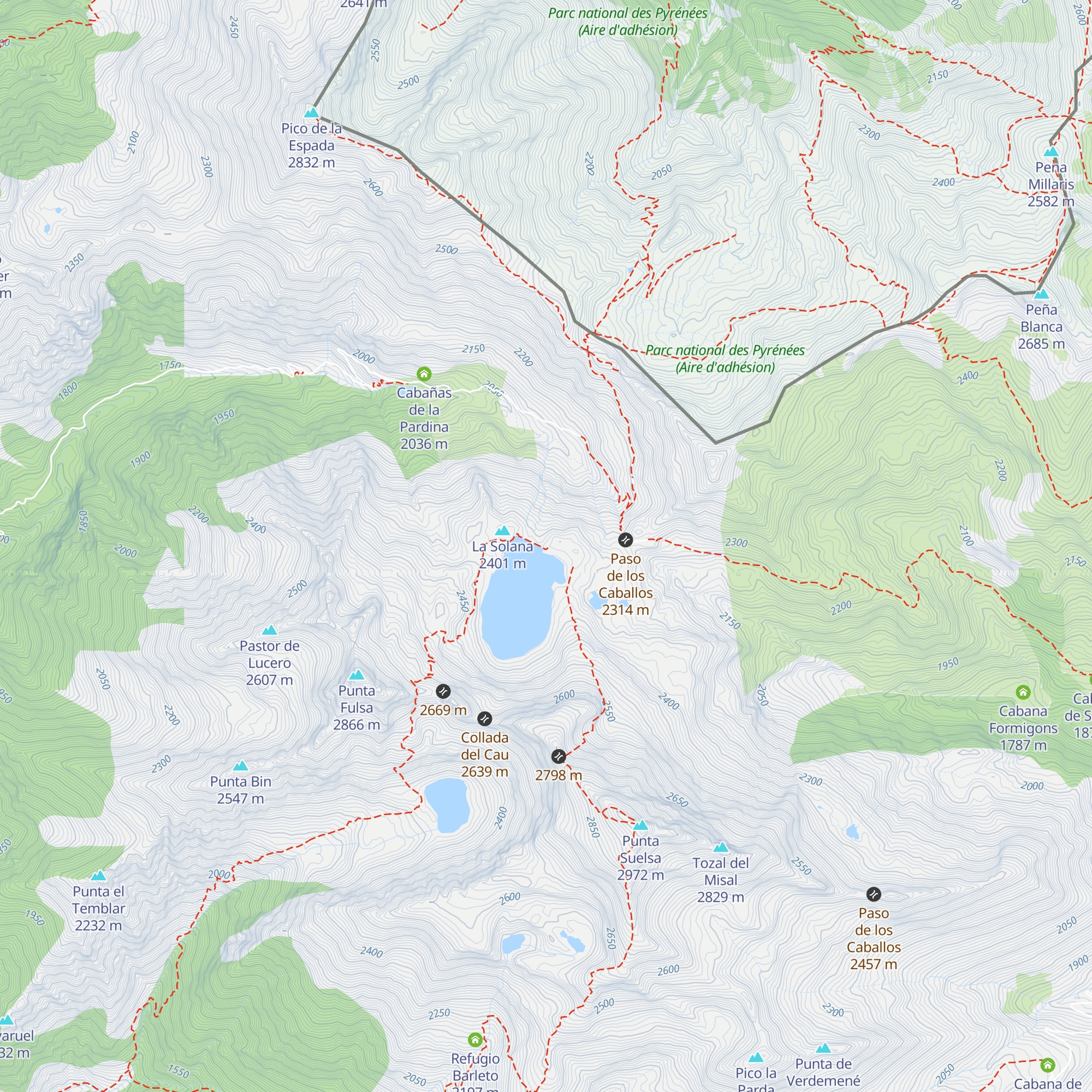 Refugio Urdiceto map