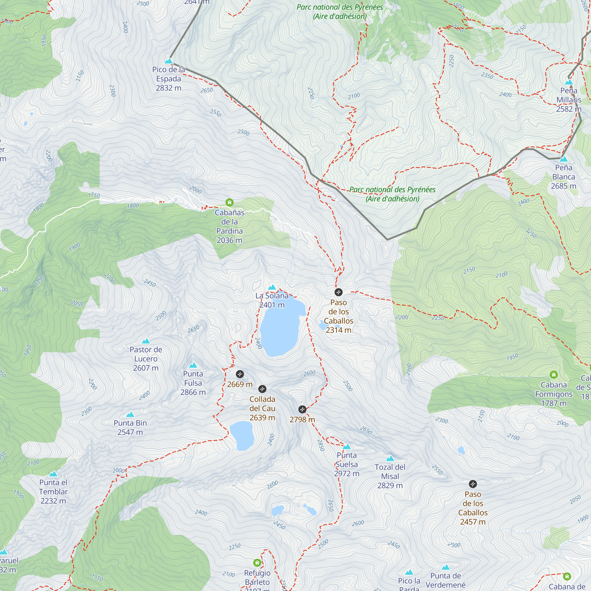 Refugio Urdiceto map