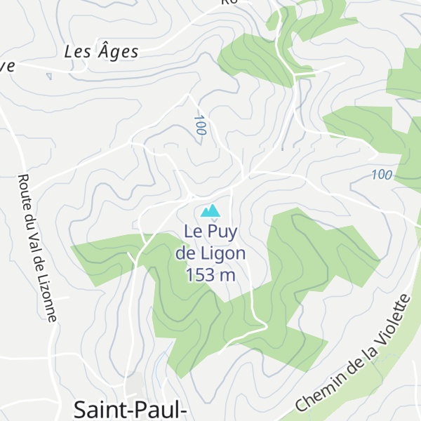 Map of Le Puy de Ligon