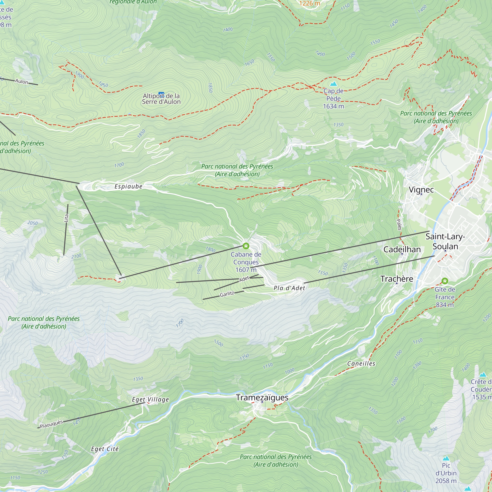 Cabane de Conques map