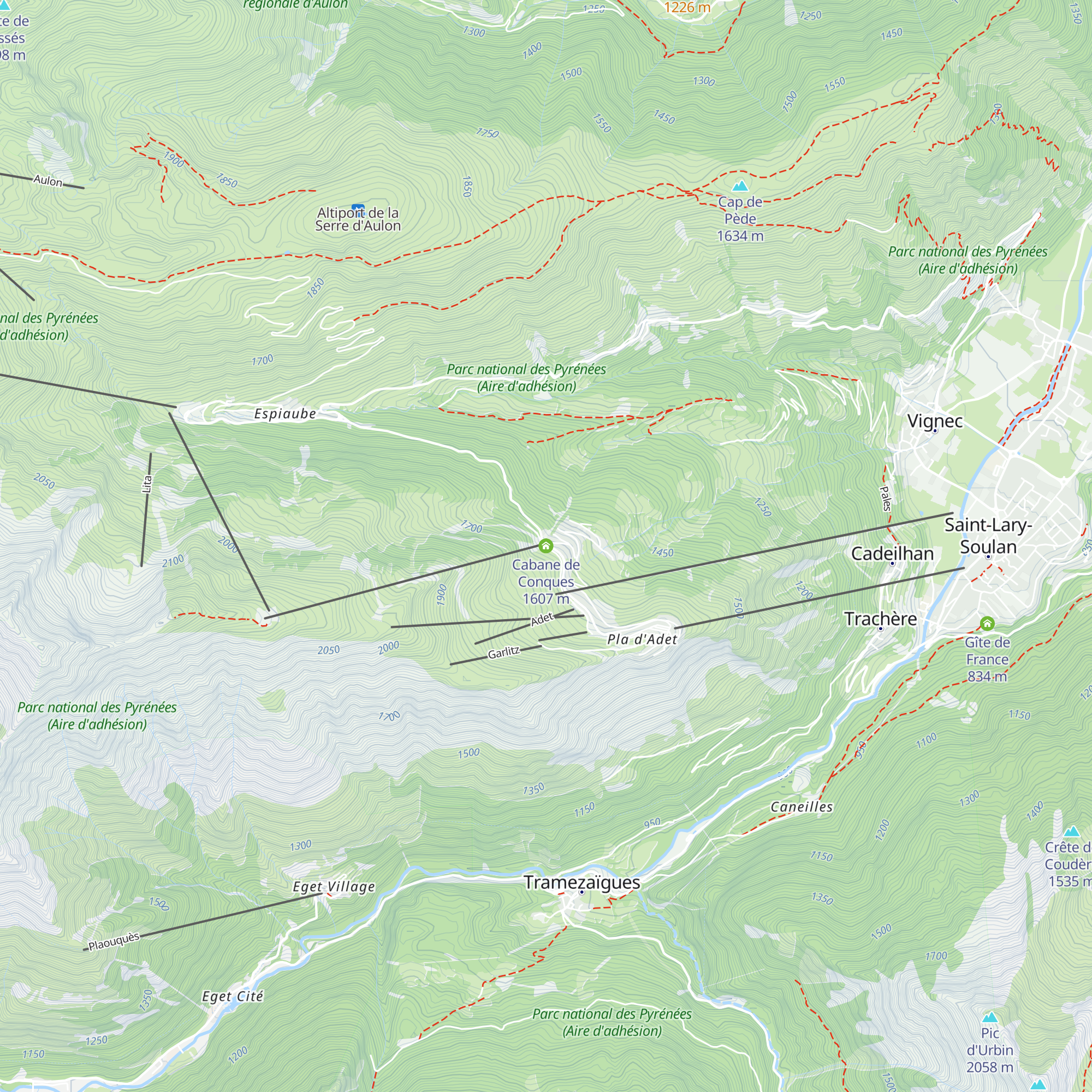 Cabane de Conques map