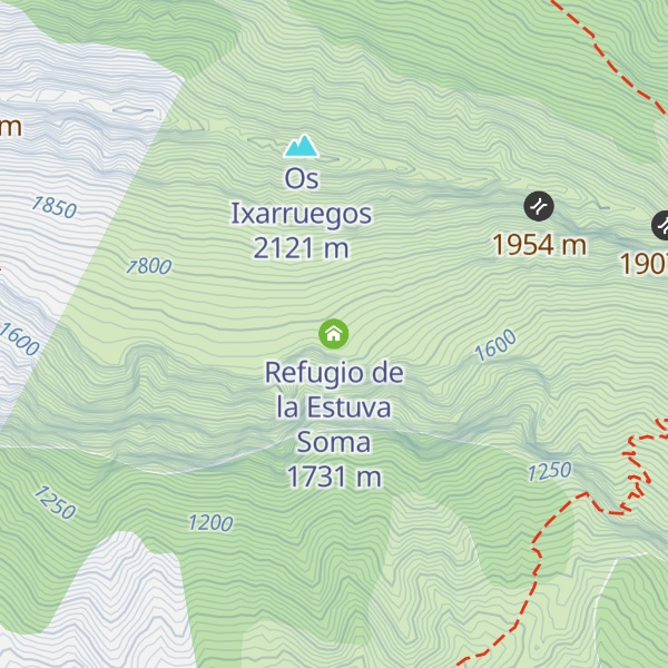 Map of Refugio de la Estuva Soma