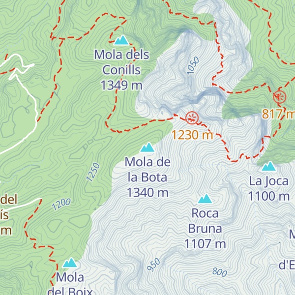Map of Mola de la Bota