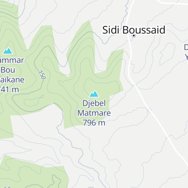 Map of Djebel Matmare