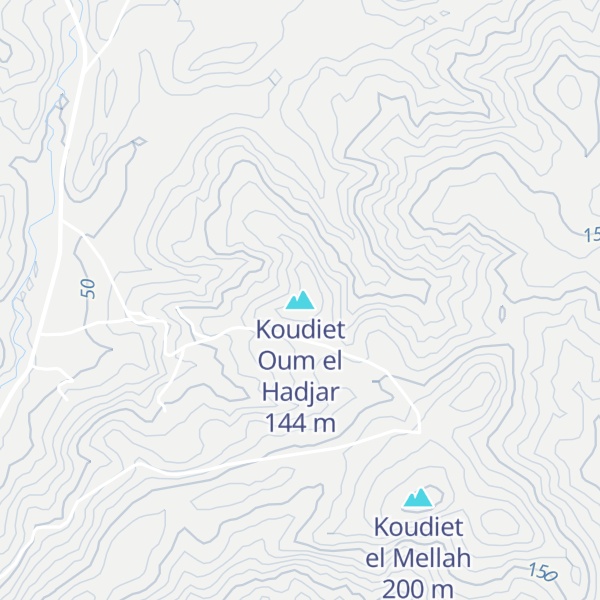 Map of Koudiet Oum el Hadjar