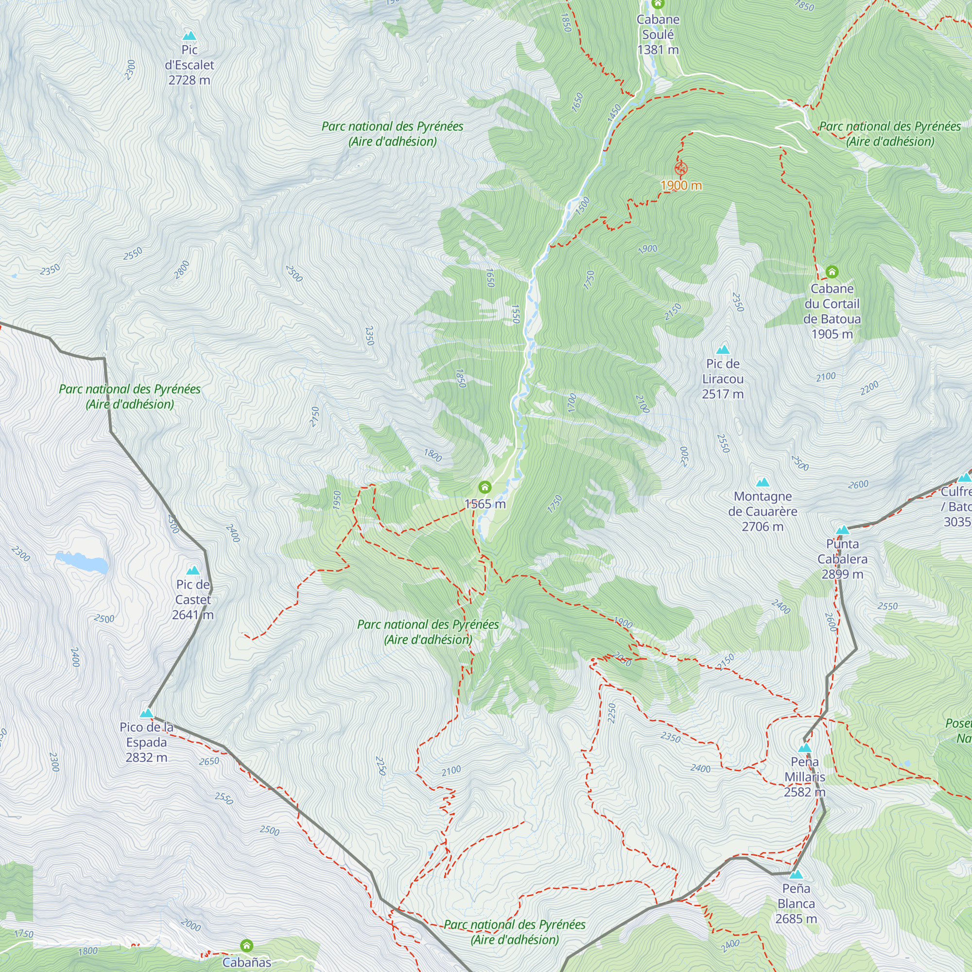 Hospice du Rioumajou map