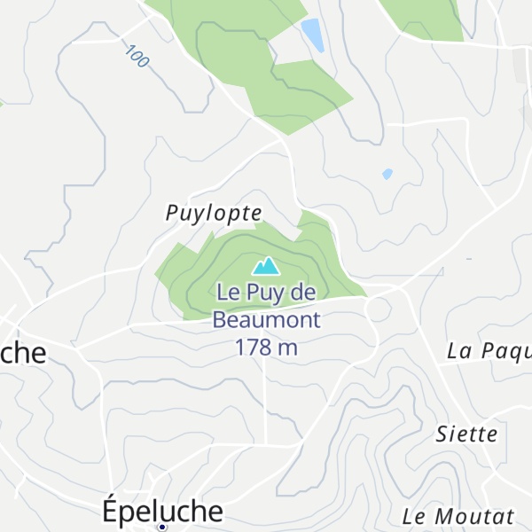 Map of Le Puy de Beaumont