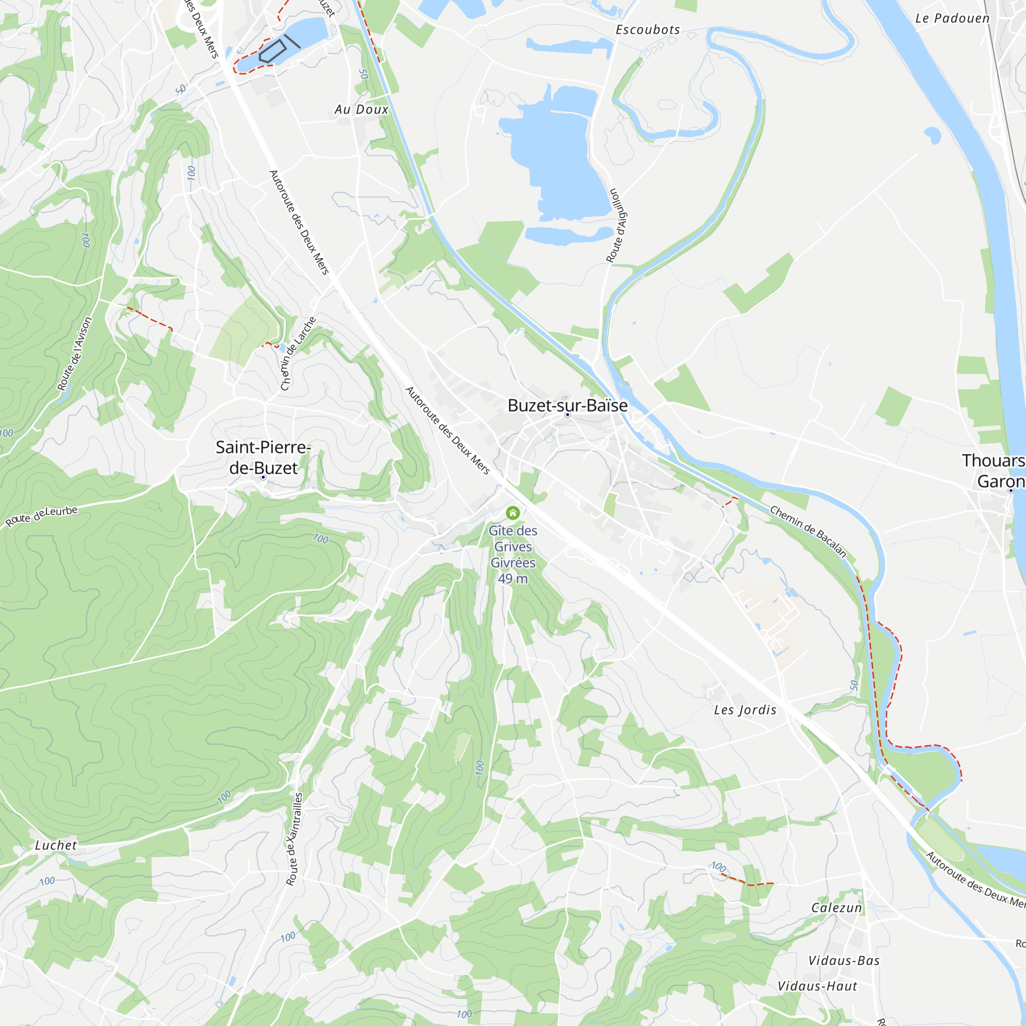 Gîte des Grives Givrées map