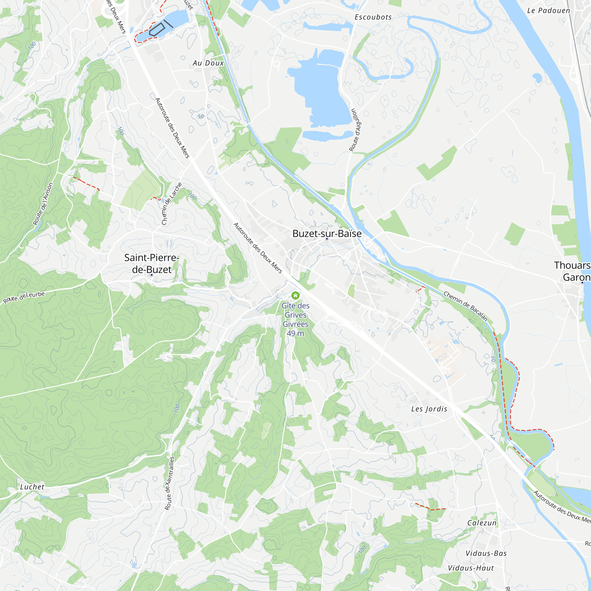 Gîte des Grives Givrées map