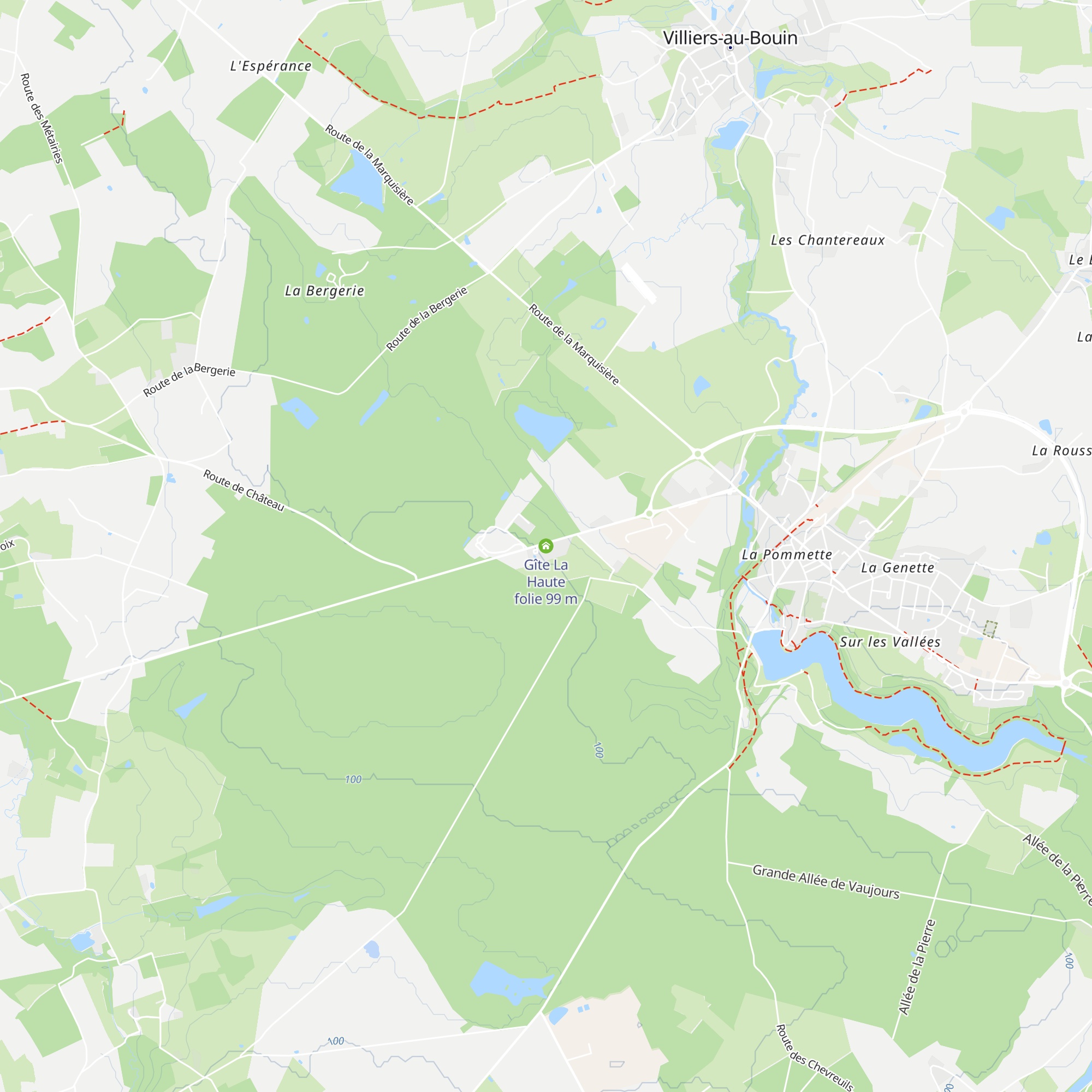 Gîte La Haute folie map
