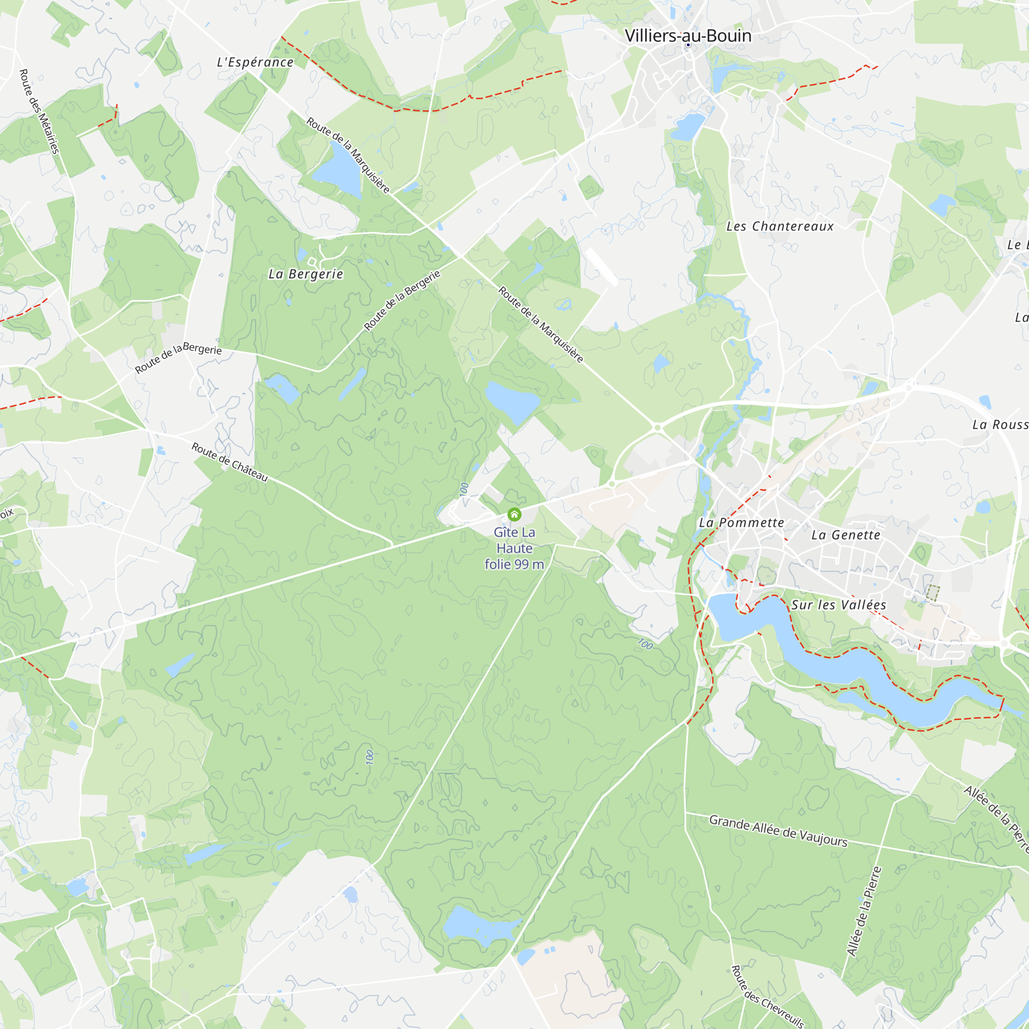 Gîte La Haute folie map