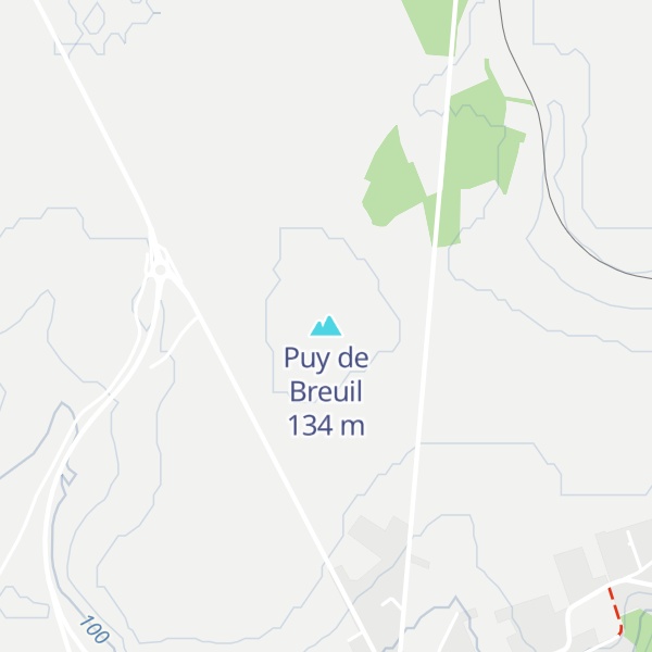 Map of Puy de Breuil