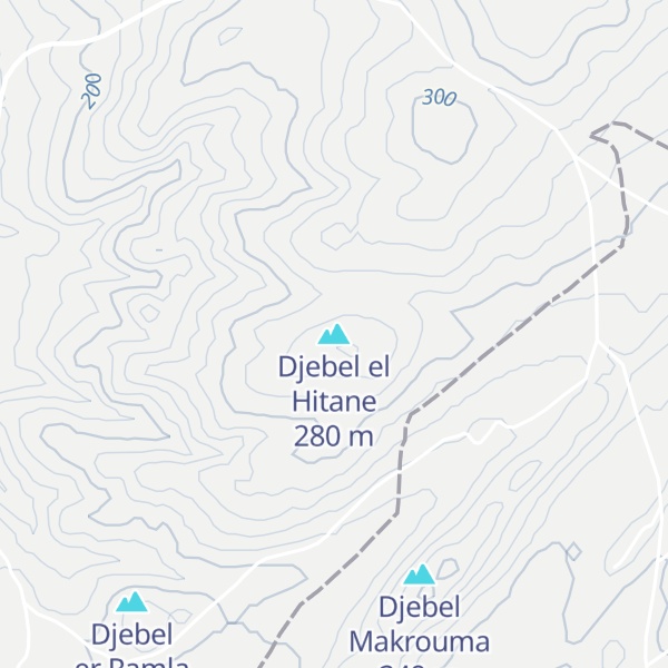 Map of Djebel el Hitane