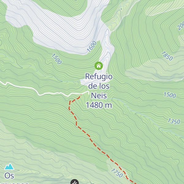 Map of Refugio de Cullivert