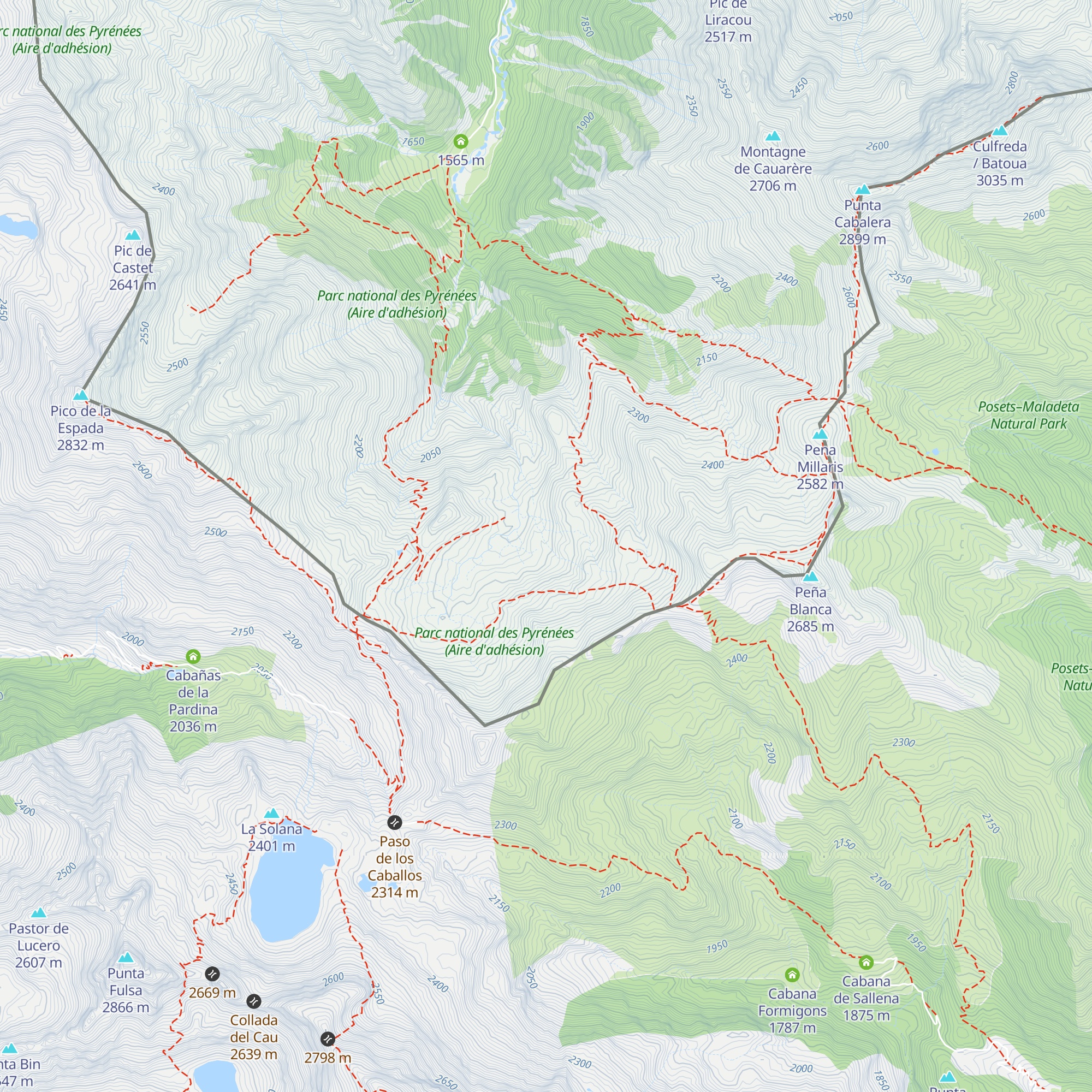 Cabane du Cortail de Batoua map