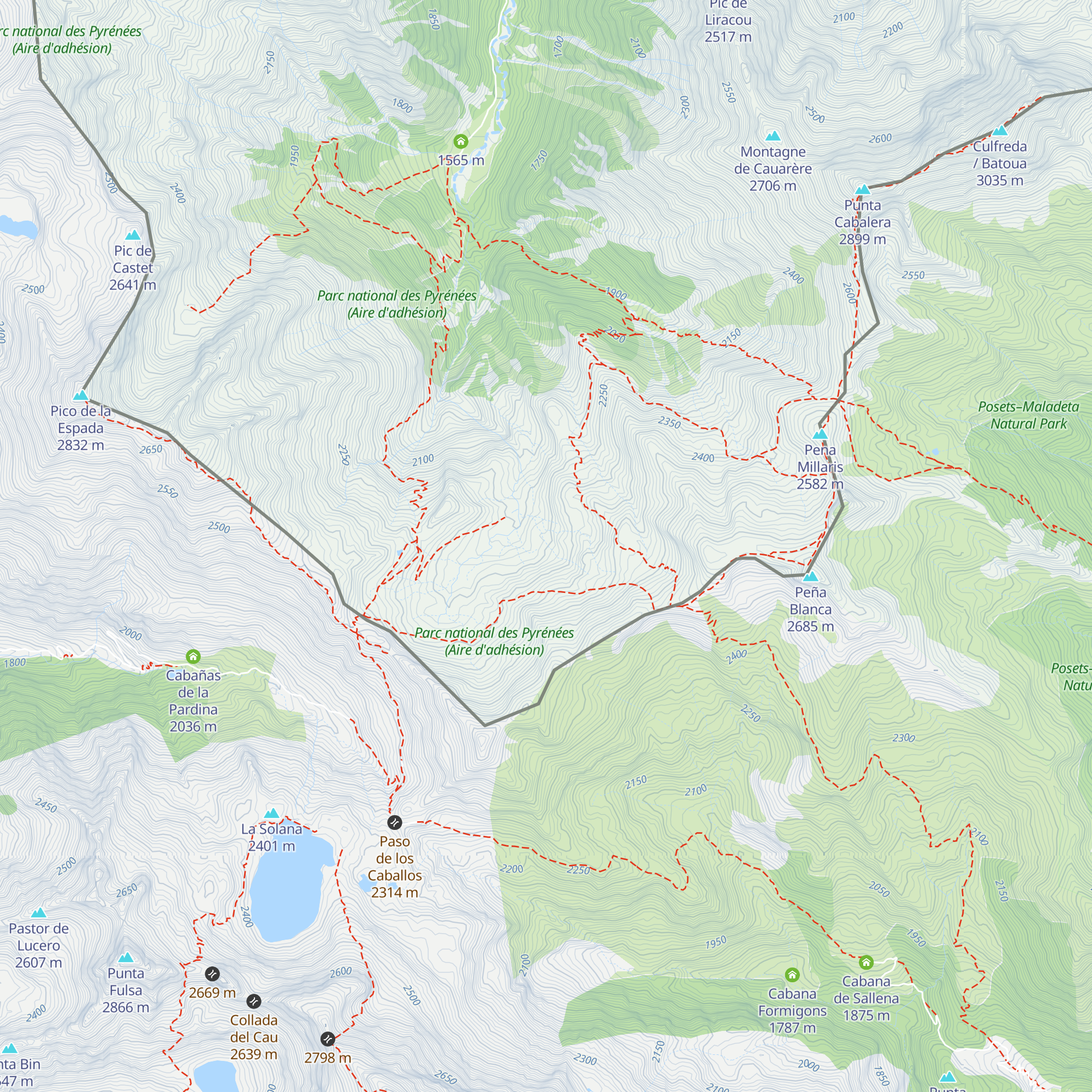 Cabane du Cortail de Batoua map