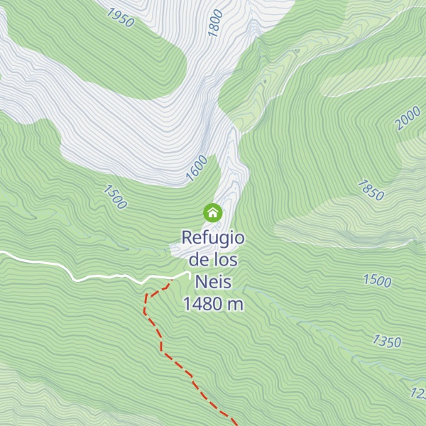 Map of Refugio de los Neis