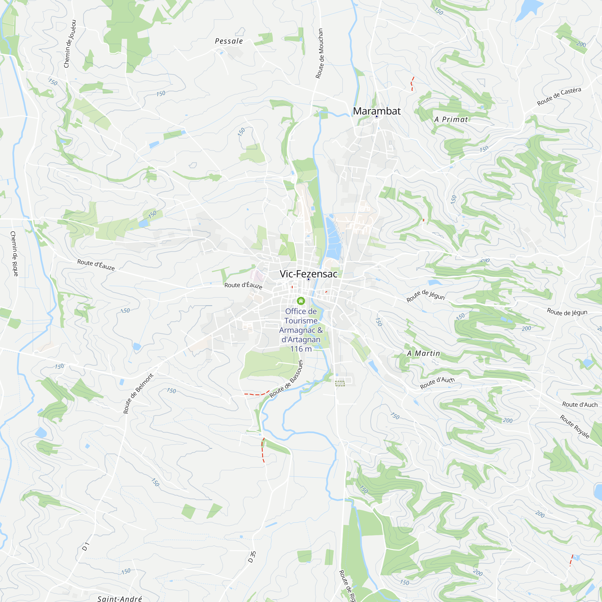 Office de Tourisme Armagnac & d'Artagnan map