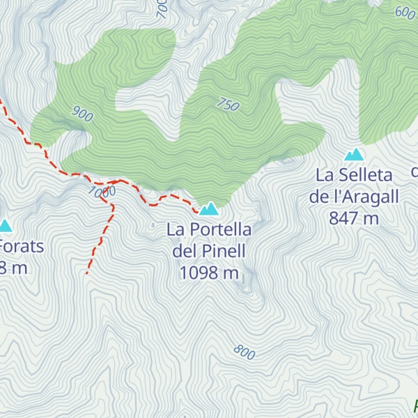 Map of La Portella del Pinell
