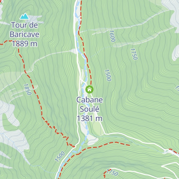 Map of Cabane Soulé