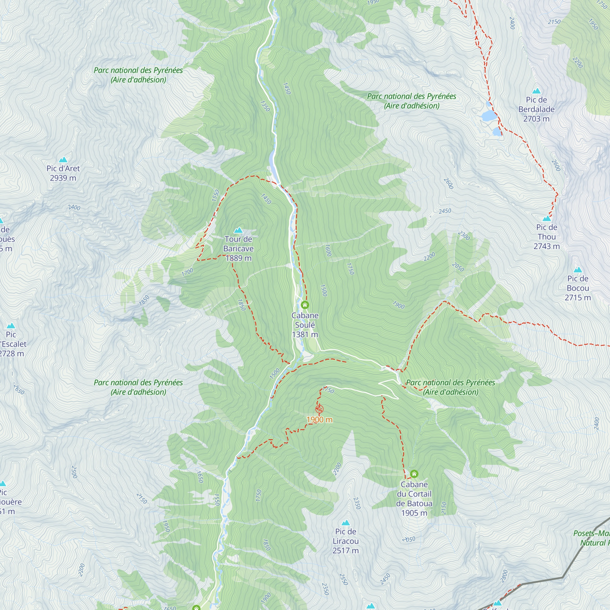 Cabane Soulé map
