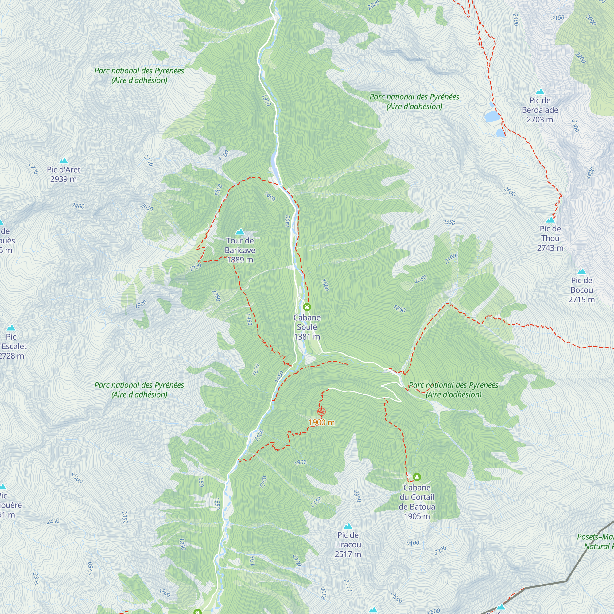 Cabane Soulé map