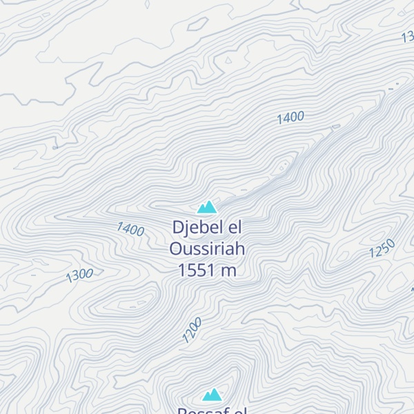 Map of Djebel el Oussiriah