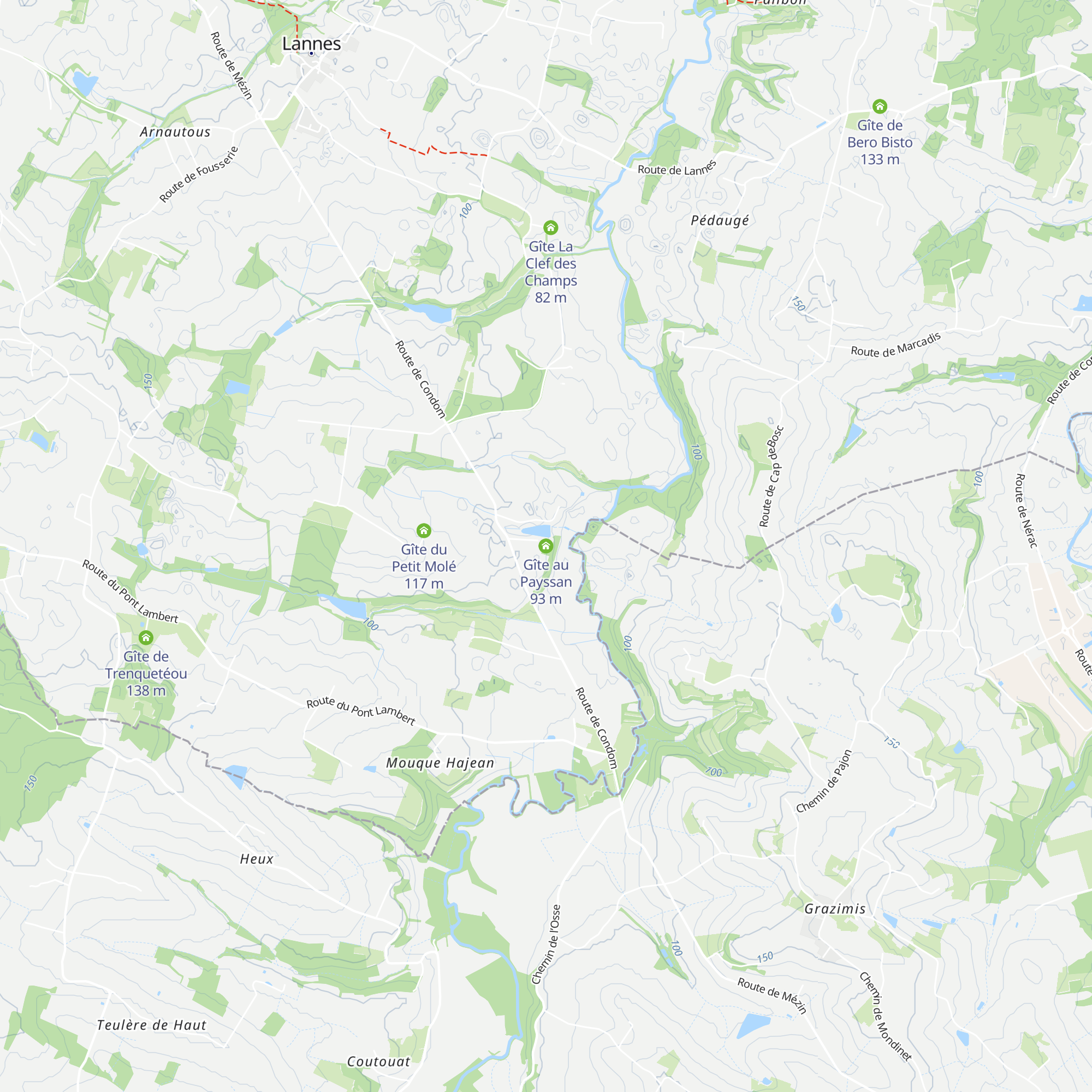 Gîte au Payssan map