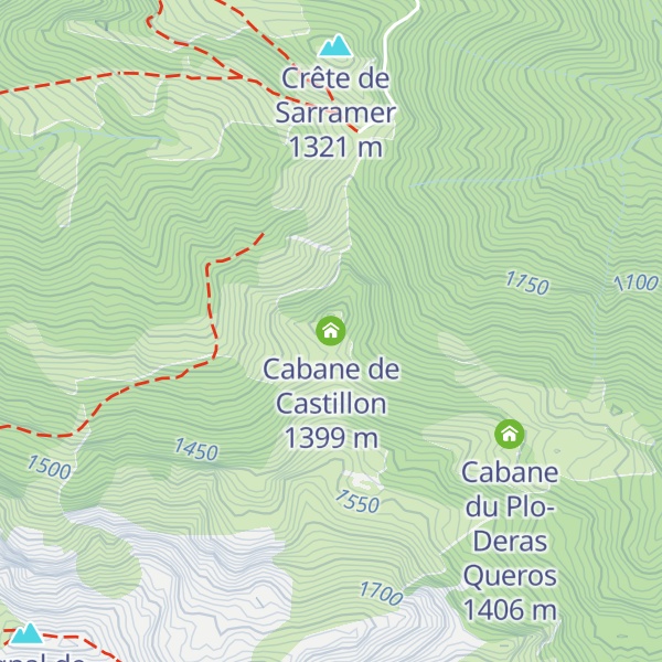 Map of Cabane de Castillon