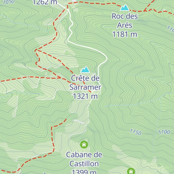 Map of Cabane d'Oueil Lusent