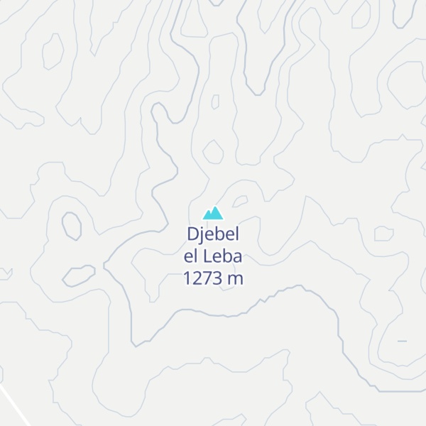 Map of Djebel el Leba