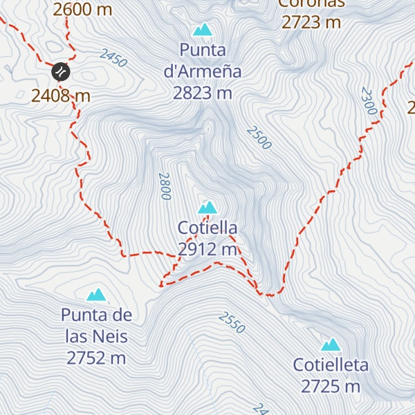 Map of Cotiella