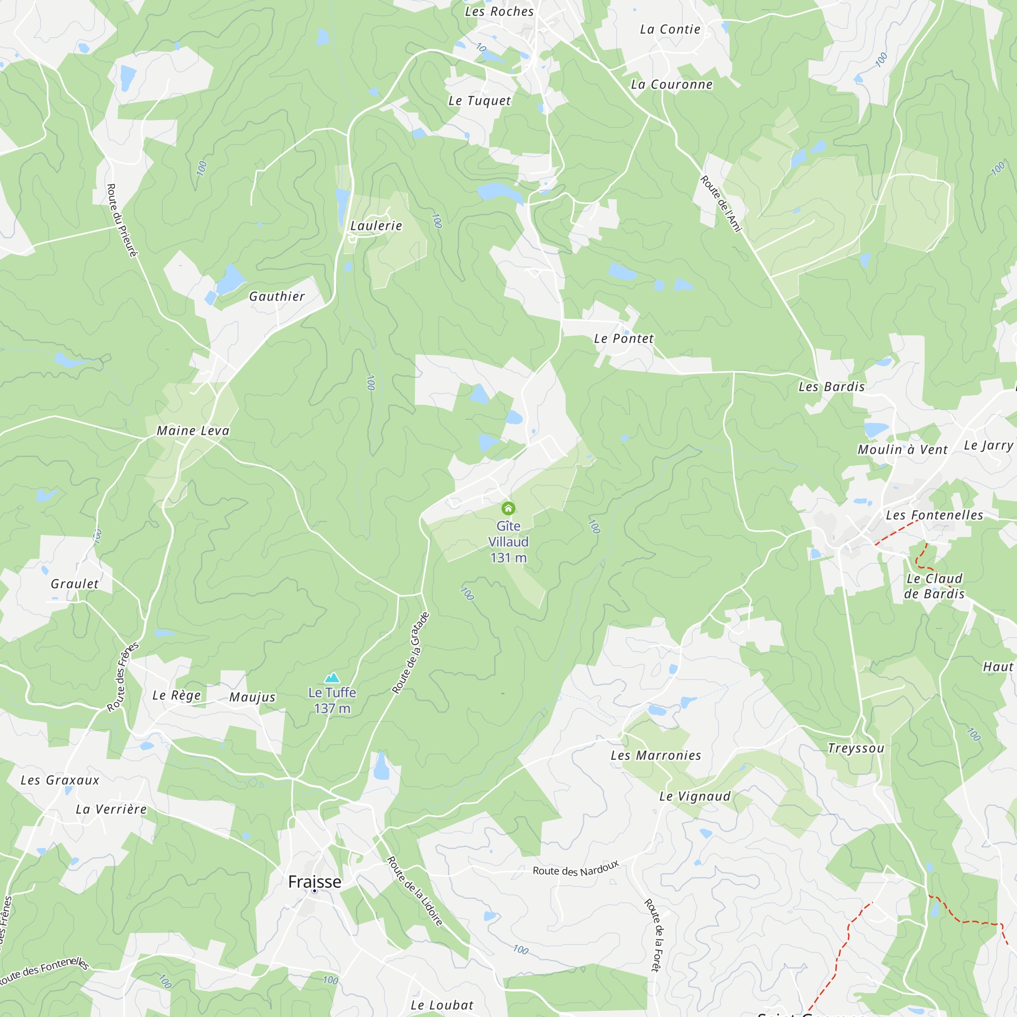 Gîte Villaud map