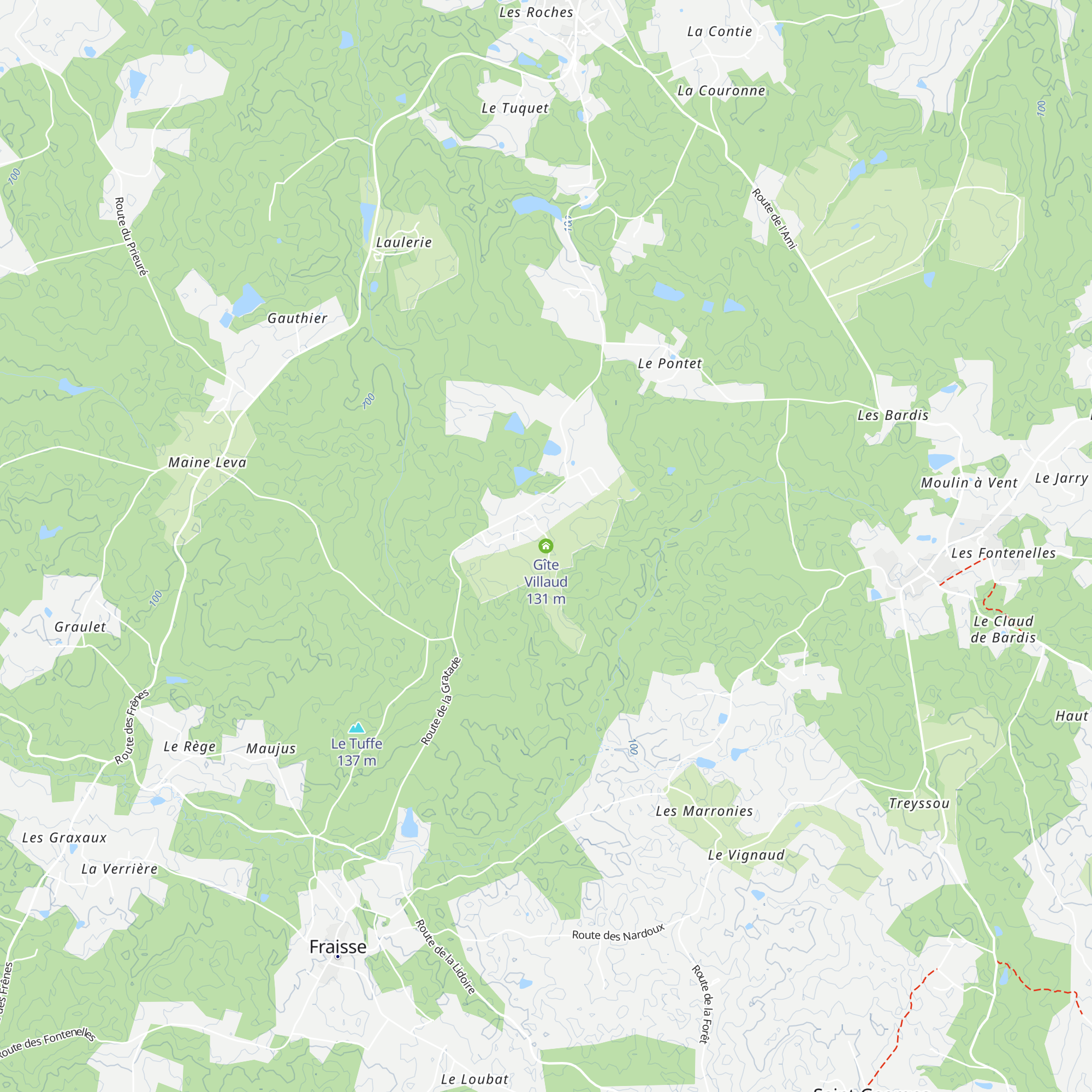 Gîte Villaud map