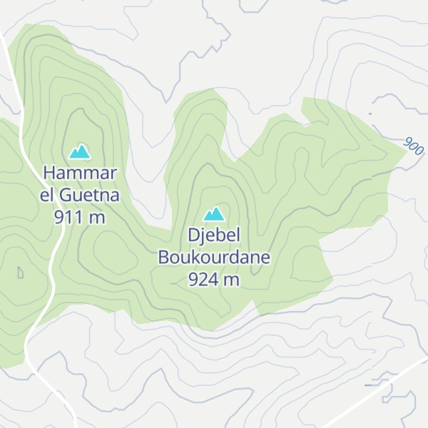 Map of Djebel Boukourdane