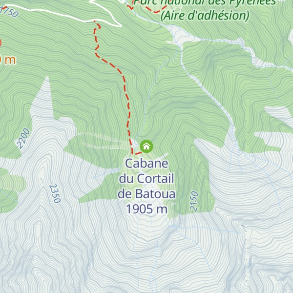 Map of Cabane du Cortail de Batoua