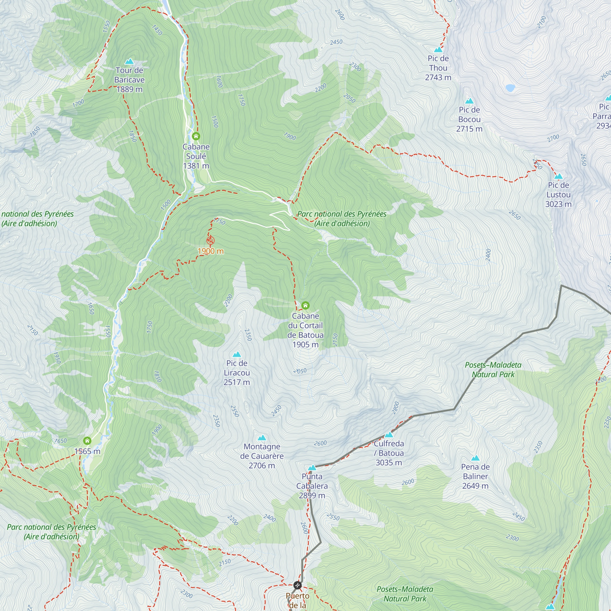 Cabane du Cortail de Batoua map