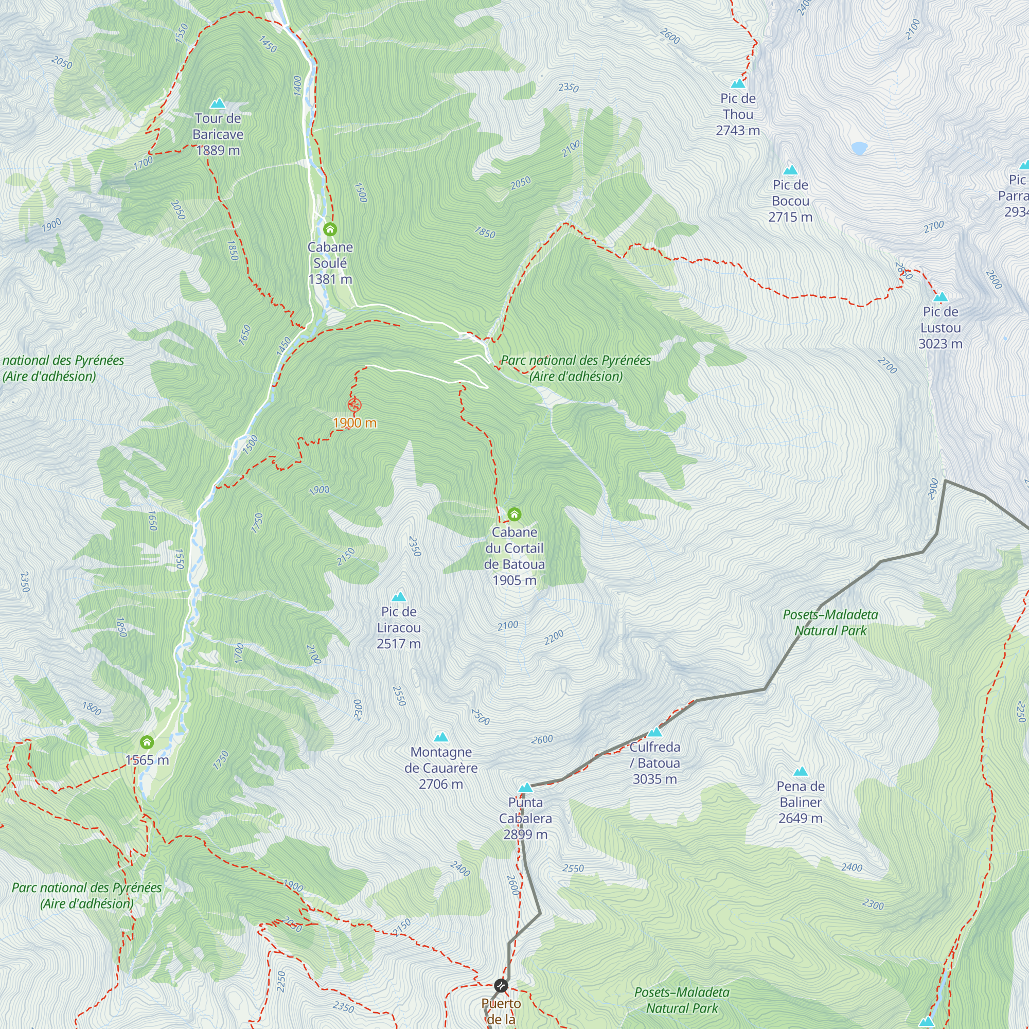 Cabane du Cortail de Batoua map