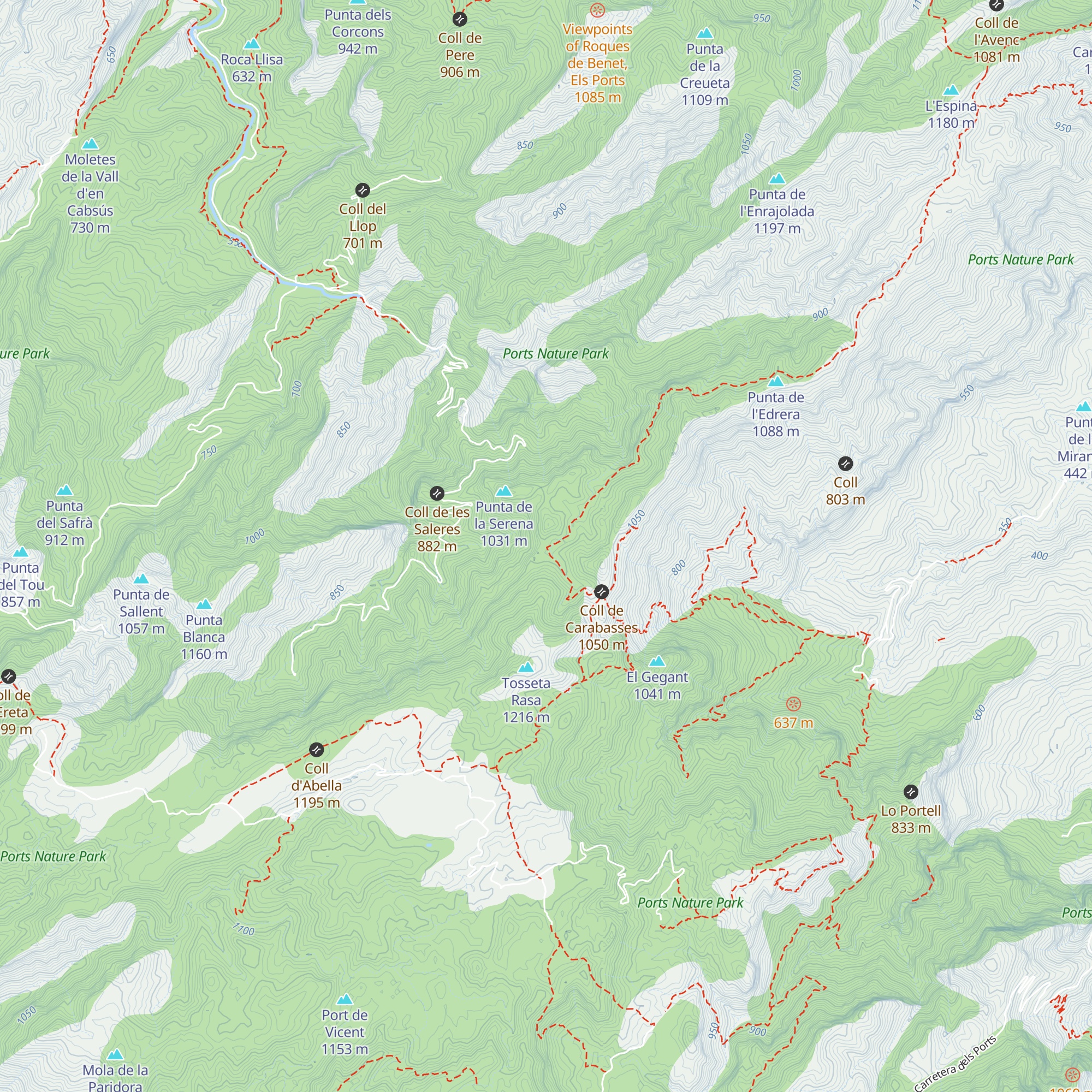 Refugi de les Clotes map