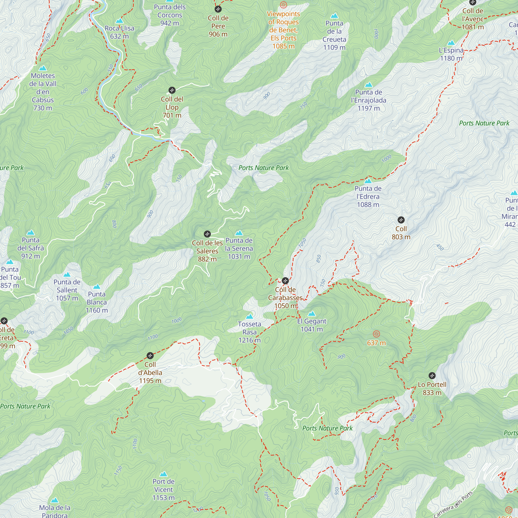 Refugi de les Clotes map