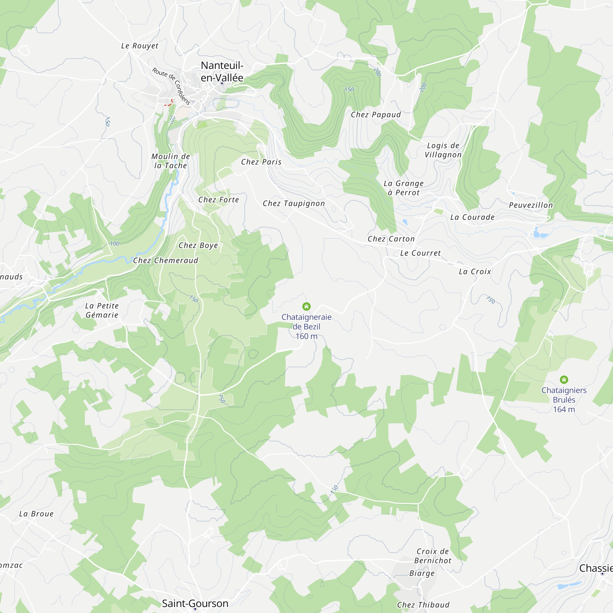 Chataigneraie de Bezil map