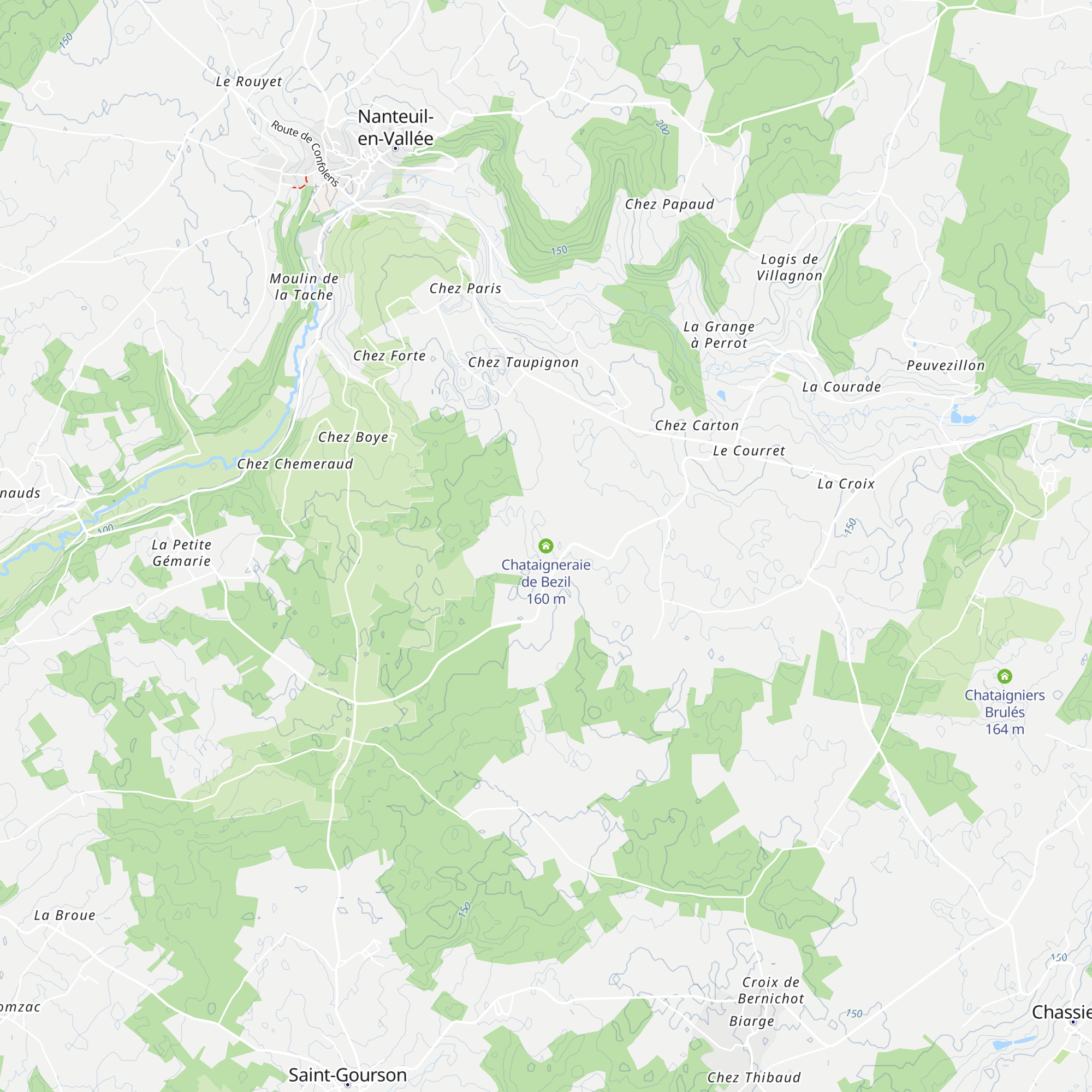 Chataigneraie de Bezil map