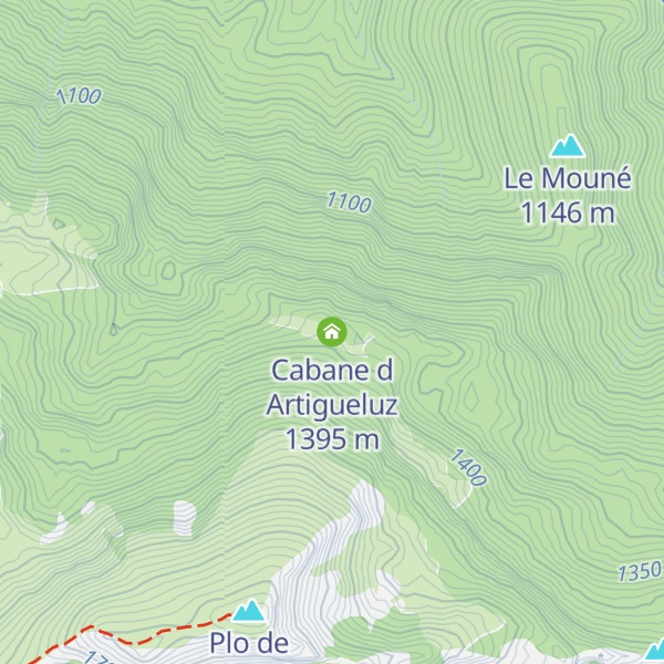 Map of Cabane d Artigueluz