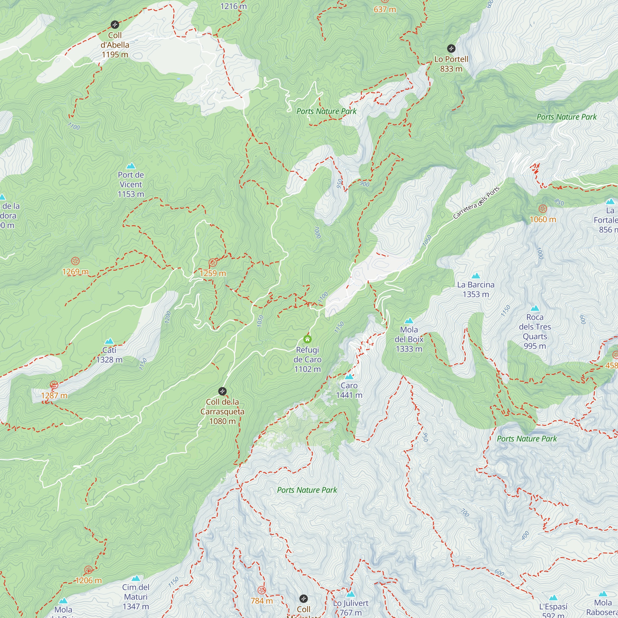 Refugi Caro UEC Pepito Anguera map