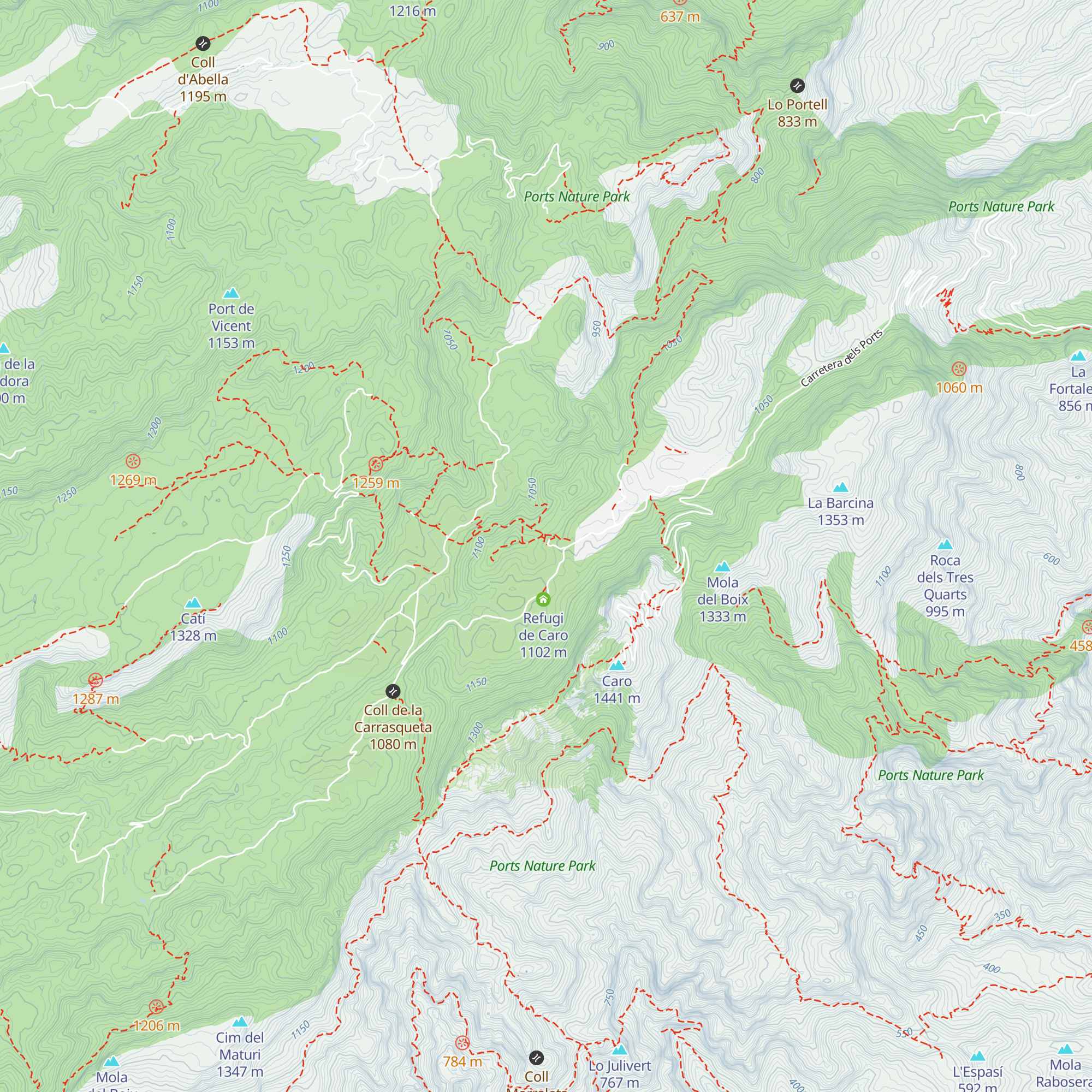 Refugi Caro UEC Pepito Anguera map