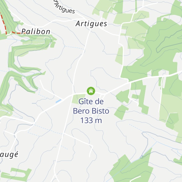 Map of Gîte de Bero Bisto