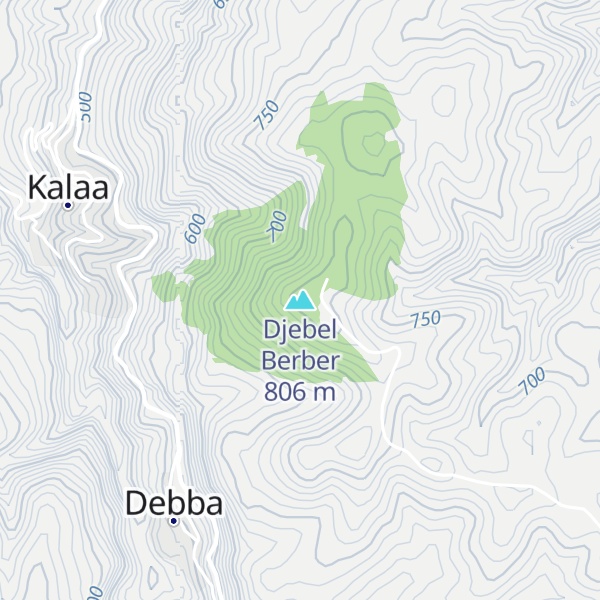Map of Djebel Berber