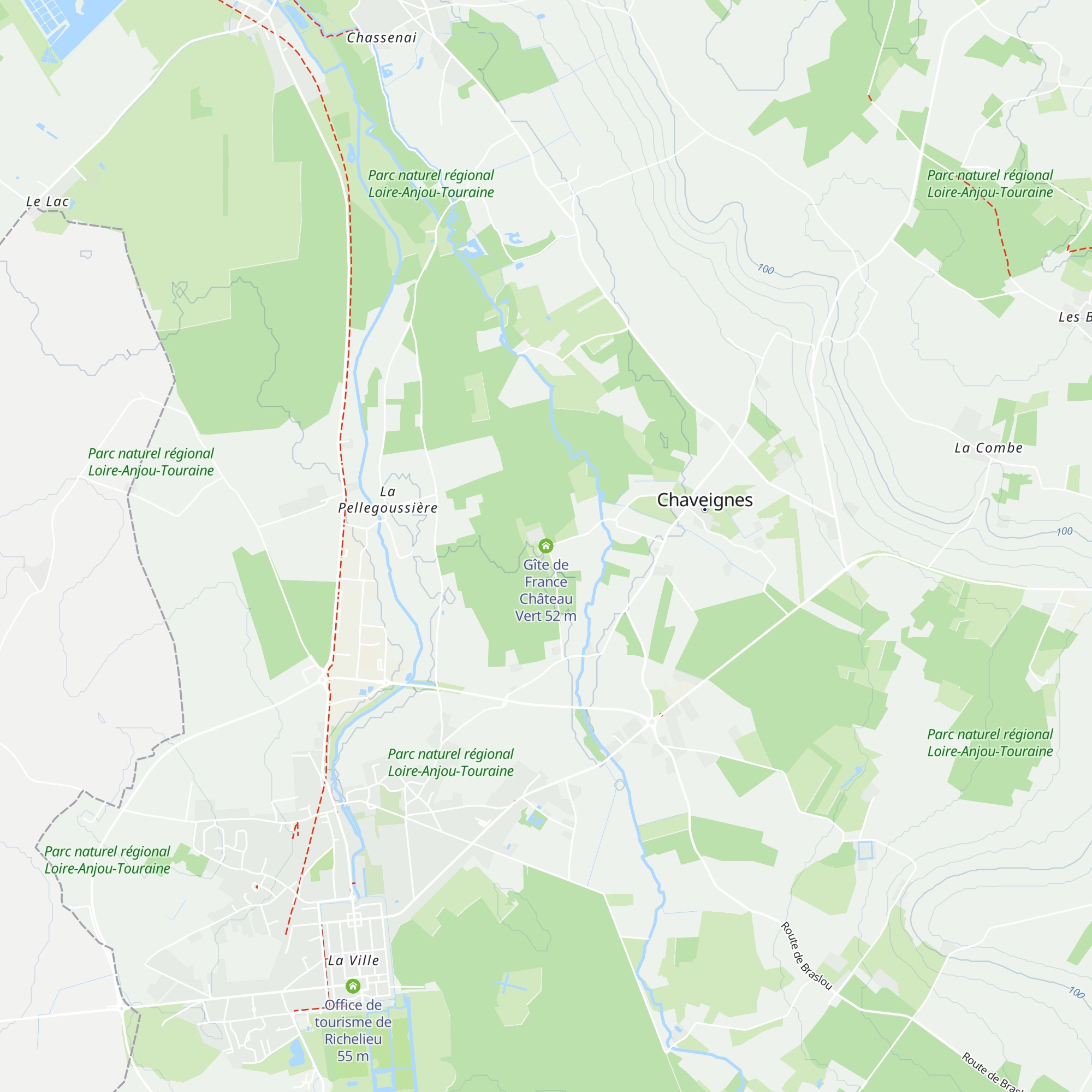 Gîte de France Château Vert map